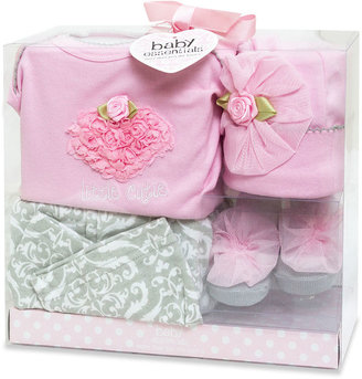 Baby Essentials 4-pc. Hat, Top, Pants and Socks Set - Girls newborn-3m