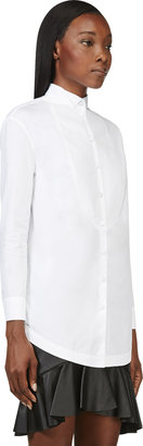 Givenchy White Poplin Bib-Front Tux Shirt