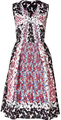Peter Pilotto Silk Mixed Print Dress Gr. UK 10