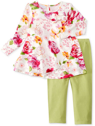 First Impressions Baby Girls' 2-Piece Floral Tunic & Leggings Set