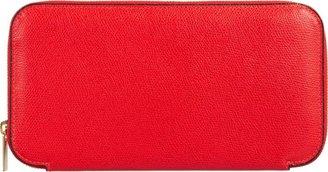 Valextra Zip-Around Travel Wallet-Red