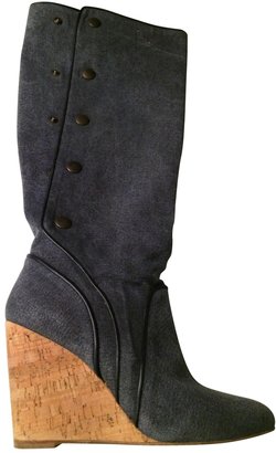 Tila March Blue Cloth Boots