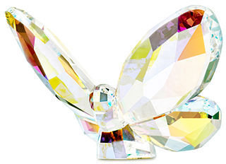 Swarovski Collectible Figurine, Butterfly Aurora Borealis