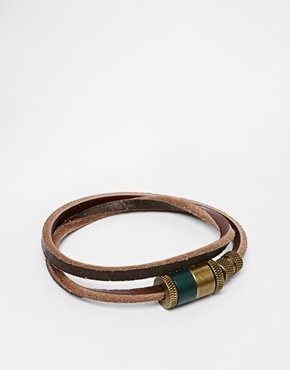 Polo Ralph Lauren Leather Wrap Bracelet - Brown