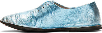 Marsèll Pale Blue Metallic Distressed Leather Shoes