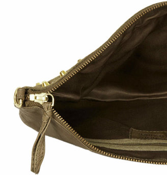 Topshop Studded Suede Clutch Bag
