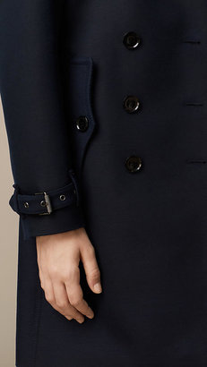 Burberry Cotton Wool Blend Twill Trench Coat