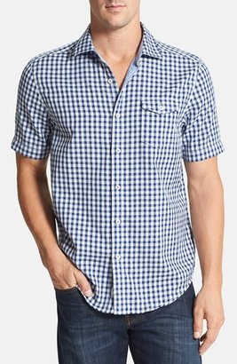 Tommy Bahama 'I Be Weave' Island Modern Fit Check Short Sleeve Cotton Sport Shirt