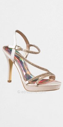Adrianna Papell High Heel Rhinestone Platform Sandals by Camille La Vie