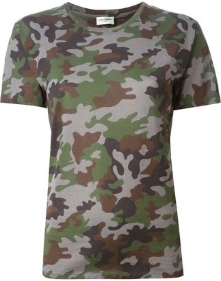 Saint Laurent camouflage print T-shirt