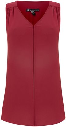 Adrianna Papell V Neck Tank with Piping