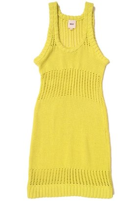 Whit Yellow Crochet Dress