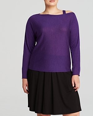 Eileen Fisher Plus Asymmetric Neck Sweater