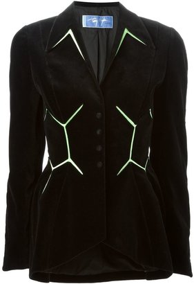 Thierry Mugler Vintage velvet silk insert jacket