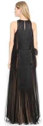 Vera Wang Collection Pleat & Gather Gown