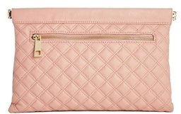 ASOS Snap Frame Quilted Clutch Bag - Nude
