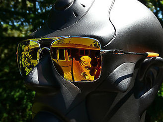 Oakley NEW! DEVIATION Sunglasses Polished Chrome / Fire Iridium OO4061-03