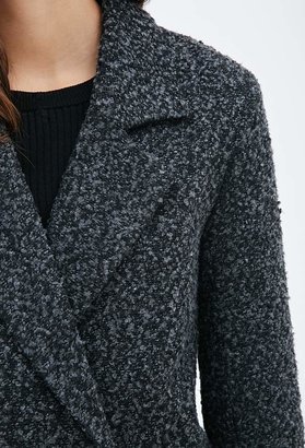 Forever 21 Bouclé Boxy Double-Breasted Coat