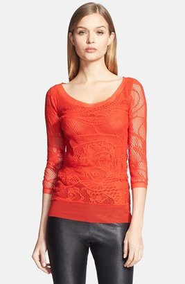 Jean Paul Gaultier Tattoo Lace Tulle Top (Nordstrom Exclusive)