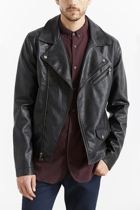Urban Outfitters Your Neighbors Washed Faux Leather Moto Jacket