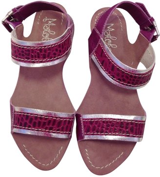 Maloles Purple Leather Sandals