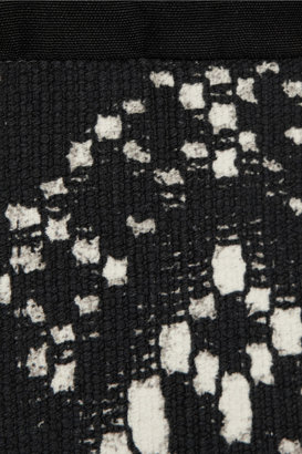 Giambattista Valli Paneled intarsia cotton-tweed shift dress
