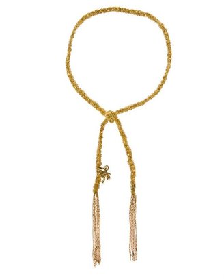 Carolina Bucci ‘Lucky’ 18k Gold and Yellow Silk Bracelet