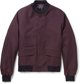 Alexander McQueen Patterned Woven-Cotton Bomber Jacket