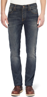 Nudie Jeans Grim Tim Slim-Fit Organic Washed-Denim Jeans