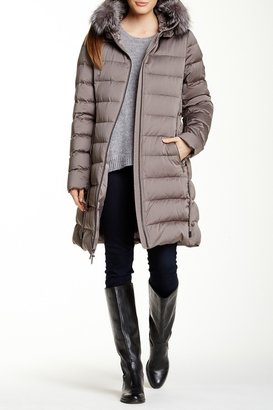 Diane von Furstenberg Brenkley Removable Genuine Fox Fur Trim Puff Jacket