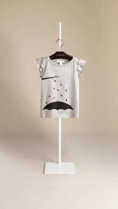 Burberry Umbrella Graphic Cotton T-shirt