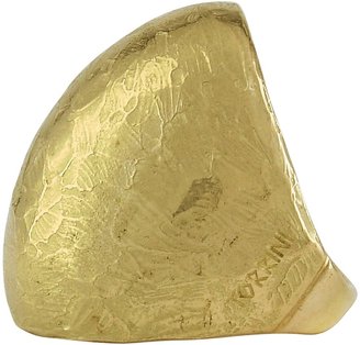 Torrini Elena - Flamed 18K Yellow Gold Shield Ring