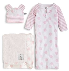 Little Giraffe Girls' Blanket, Gown & Hat Starter Kit - Baby