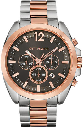 Wittnauer Men's Chronograph Two-Tone Stainless Steel Bracelet Watch 44mm WN3023