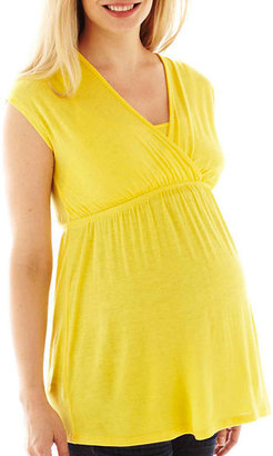 JCPenney Asstd National Brand Maternity Sleeveless V-Neck Tee