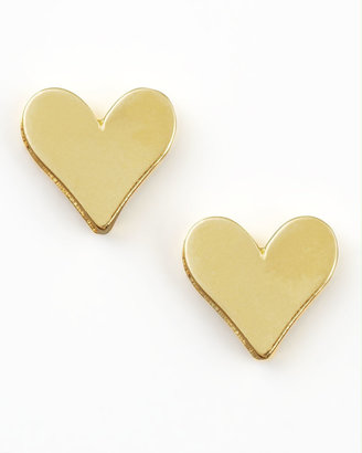 Dogeared Gold Heart Earrings