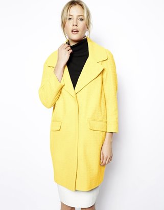 ASOS Textured Coat - Yellow