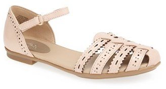 Easy Spirit 'e360 - Galfriday' Pinked & Perforated Leather Quarter Strap Sandal (Women)