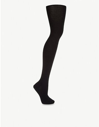 Falke Merino-blend tights, Women's, Size: IV, Black
