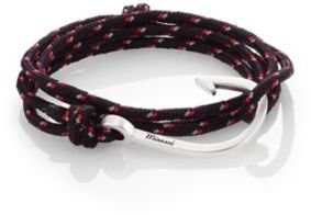Miansai Hook Rope Wrap Bracelet/Silvertone