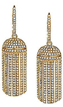Nadri Gold Pave Tassel Drop Earrings