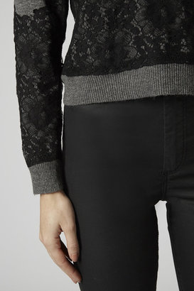 Topshop Lace applique sweater