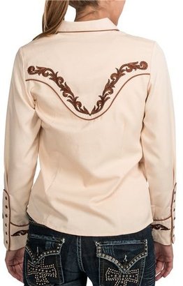 Scully Scrolled Yoke Contrast Piping Shirt - Snap Front, Long Sleeve (For Women)