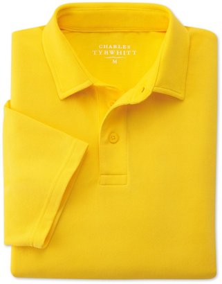 Charles Tyrwhitt Yellow neon slim fit polo