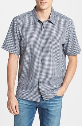 Quiksilver Waterman Collection 'Red Rock Cove' Regular Fit Short Sleeve Check Sport Shirt
