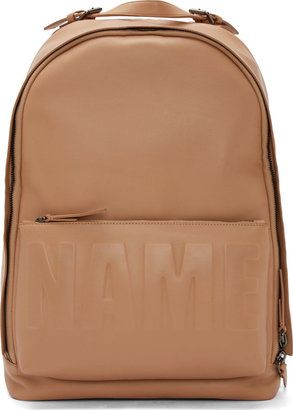3.1 Phillip Lim Nude Leather Name Drop Backpack