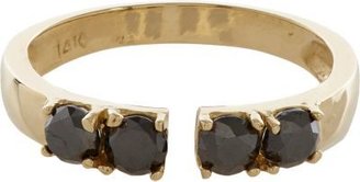 Black Diamond Loren Stewart & Gold Open-Face Ring