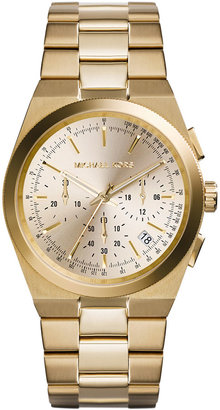 Michael Kors Mid-Size Golden Stainless Steel Channing Chronograph Watch