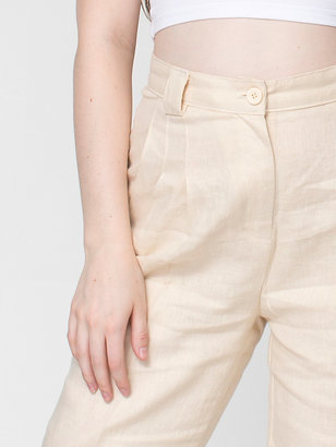 American Apparel Linen High-Waist Pleated Pant