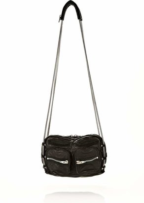 Alexander Wang Brenda Chain In Washed Black  With Rhodium